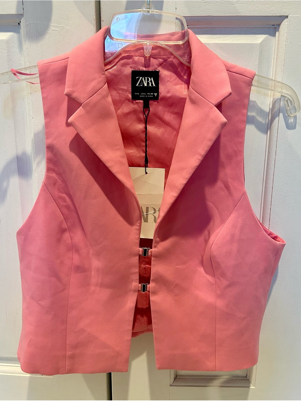 ZARA Rose Pink Tailored Sleeveless Blazer Vest